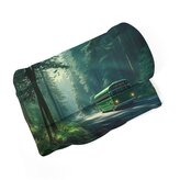 Deka Zelený autobus v lese: 150x120 cm