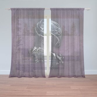 Záclony BLACK PANTHER z profilu Fialový mlhavý: 2ks 150x250cm Záclony BLACK PANTHER z profilu Fialový mlhavý: 2ks 150x250cm