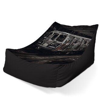 Sedací vak Lounge Městské metro s graffiti: 120 x 100 x 80 cm