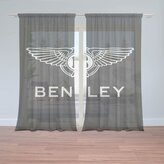 Záclony Logo Bentley Černý: 2ks 150x250cm