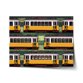 Plakát Lisabonské historické tramvaje Zelený Pattern: 60x40 cm