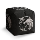 Taburet Cube Zaklínač Černá mapa: 40x40x40 cm