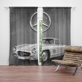Závěs Mercedes-Benz 300 SL Šedé pozadí: 2ks 140x250cm