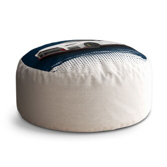 Taburet Circle Nissan GTR 35 Modrý: 38x48 cm