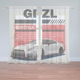 Záclony Nissan GTR 35 Godzilla: 2ks 150x250cm