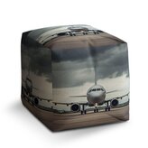 Taburet Cube Letadlo na ranveji: 40x40x40 cm