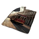 Plážová deka Historická červená tramvaj: 200x140 cm