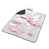 Plážová deka Růžové mraky: 200x140 cm