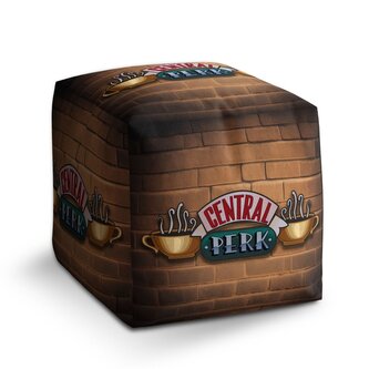 Taburet Cube Seriál přátelé CENTRAL PERK Cihly: 40x40x40 cm Taburet Cube Seriál přátelé CENTRAL PERK Cihly: 40x40x40 cm