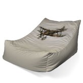 Dětský sedací vak Lounge Historický dvouplošník Vintage: 80 x 95 x 50 cm