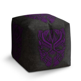 Taburet Cube BLACK PANTHER wakanda forever Fialový: 40x40x40 cm Taburet Cube BLACK PANTHER wakanda forever Fialový: 40x40x40 cm