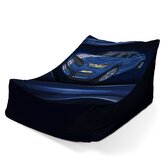 Dětský sedací vak Lounge Mustang Modré pozadí s pruhy: 80 x 95 x 50 cm