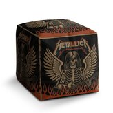 Taburet Cube METALLICA Padlý anděl: 40x40x40 cm