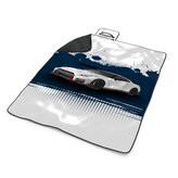 Plážová deka Nissan GTR 35 Modrý: 200x140 cm