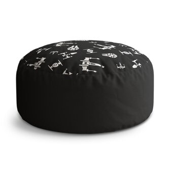 Taburet Circle Star Wars Vesmírné lodě Pattern: 38x48 cm