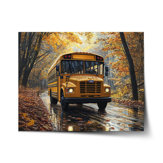 Plakát Žlutý školní autobus: 60x40 cm