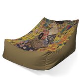 Dětský sedací vak Lounge Dáma s vějířem - Gustav Klimt: 80 x 95 x 50 cm