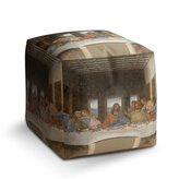 Taburet Cube Poslední večeře - Leonardo da Vinci: 40x40x40 cm