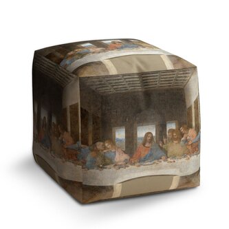 Taburet Cube Poslední večeře - Leonardo da Vinci: 40x40x40 cm Taburet Cube Poslední večeře - Leonardo da Vinci: 40x40x40 cm
