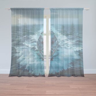 Záclony Válečná loď prorážející oceán: 2ks 150x250cm Záclony Válečná loď prorážející oceán: 2ks 150x250cm