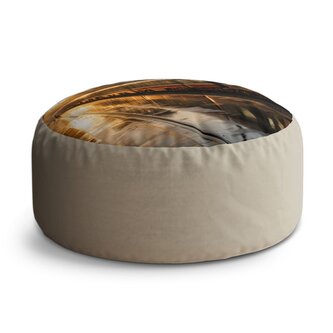 Taburet Circle Vlak na nádraží při východu slunce: 38x48 cm