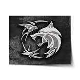 Plakát Zaklínač Šedý abstrakt: 120x80 cm