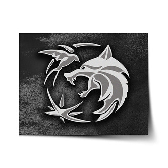 Plakát Zaklínač Šedý abstrakt: 120x80 cm