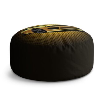 Taburet Circle Chevrolet Camaro Žlutá mřížka: 38x48 cm