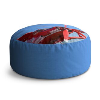 Taburet Circle Červené letadlo: 38x48 cm