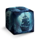 Taburet Cube Plachetnice v průrvě: 40x40x40 cm