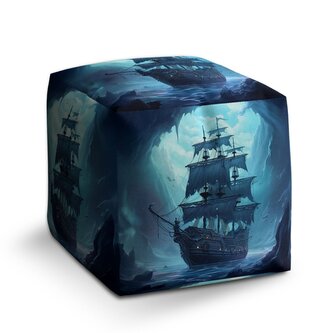 Taburet Cube Plachetnice v průrvě: 40x40x40 cm