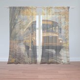 Záclony Žlutý školní autobus: 2ks 150x250cm