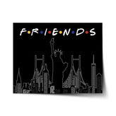 Plakát Seriál Přátelé FRIENDS Obrysy: 60x40 cm