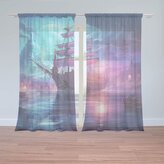 Záclony Magická plachetnice pod měsícem: 2ks 150x250cm