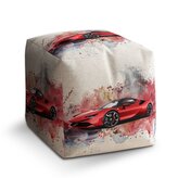 Taburet Cube Ferrari Paint: 40x40x40 cm