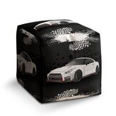 Taburet Cube Nissan GTR 35 Černý: 40x40x40 cm