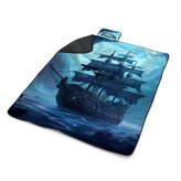 Plážová deka Plachetnice v průrvě: 200x140 cm