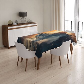 Ubrus Válečná loď v rozbouřených vodách: 90x90 cm