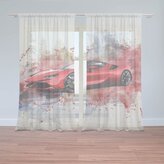 Záclony Ferrari Paint: 2ks 150x250cm