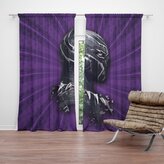 Závěs BLACK PANTHER z profilu Fialový: 2ks 140x250cm