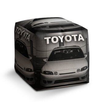 Taburet Cube Bílé sportovní auto: 40x40x40 cm