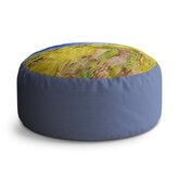 Taburet Circle Pšeničné pole s vránami - Vincent van Gogh: 38x48 cm