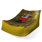 Sedací vak Lounge Červená tramvaj v lese: 120 x 100 x 80 cm