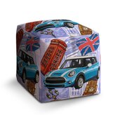 Taburet Cube Mini sedan Londýn: 40x40x40 cm