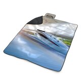 Plážová deka Rychlovlak projíždějící nádražím: 200x140 cm