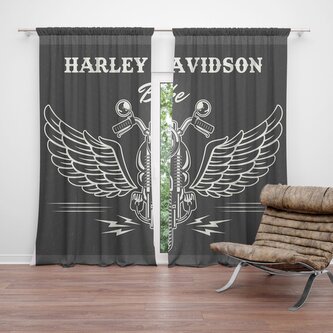 Závěs Harley-Davidson S křídly: 2ks 140x250cm Závěs Harley-Davidson S křídly: 2ks 140x250cm