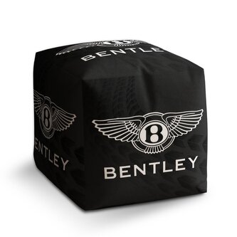 Taburet Cube Logo Bentley Černý: 40x40x40 cm