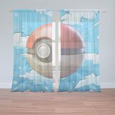 Záclony Pokemon ball Obloha: 2ks 150x250cm