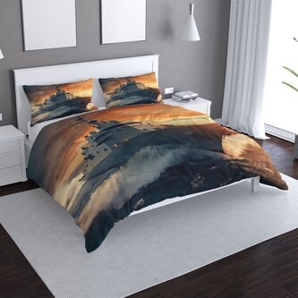 Povlečení Válečná loď v rozbouřených vodách: 140x200 / 90x70 Povlečení Válečná loď v rozbouřených vodách: 140x200 / 90x70