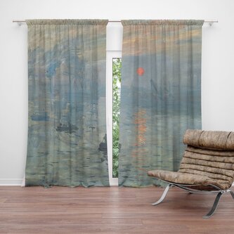 Závěs Imprese, východ slunce - Claude Monet: 2ks 140x250cm